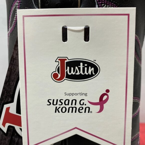 NEW JUSTIN Lori 11" Cowhide Boots – Women’s Size 12 – Royal Black – New - Picture 5 of 13